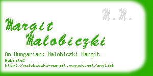 margit malobiczki business card